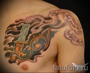 Фото тату свеча для статьи про значение татуировки со свечей - tatufoto.ru - 36