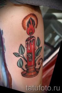 Фото тату свеча для статьи про значение татуировки со свечей - tatufoto.ru - 38