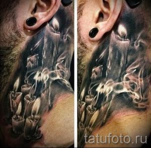 Фото тату свеча для статьи про значение татуировки со свечей - tatufoto.ru - 42