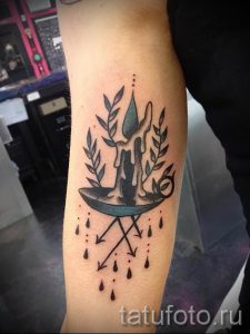 Фото тату свеча для статьи про значение татуировки со свечей - tatufoto.ru - 44