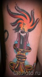 Фото тату свеча для статьи про значение татуировки со свечей - tatufoto.ru - 45