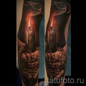Фото тату свеча для статьи про значение татуировки со свечей - tatufoto.ru - 48