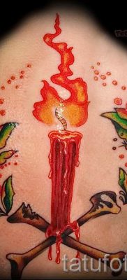 Фото тату свеча для статьи про значение татуировки со свечей — tatufoto.ru — 49