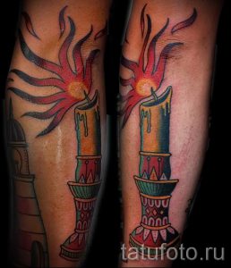 Фото тату свеча для статьи про значение татуировки со свечей - tatufoto.ru - 53