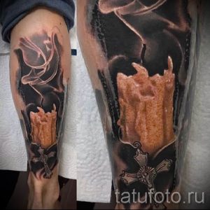 Фото тату свеча для статьи про значение татуировки со свечей - tatufoto.ru - 54