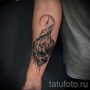 Фото тату свеча для статьи про значение татуировки со свечей - tatufoto.ru - 56