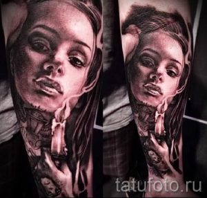 Фото тату свеча для статьи про значение татуировки со свечей - tatufoto.ru - 58