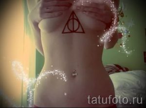 Фото тату тату дары смерти для статьи про значение рисунка татуировки - tatufoto.ru - 8