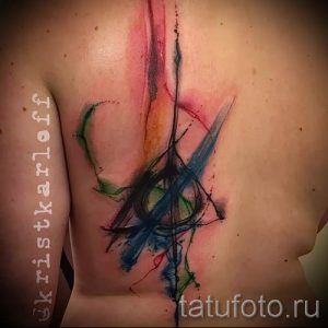 Фото тату тату дары смерти для статьи про значение рисунка татуировки - tatufoto.ru - 22