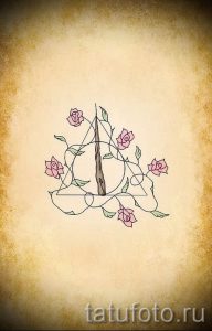 Фото тату тату дары смерти для статьи про значение рисунка татуировки - tatufoto.ru - 24