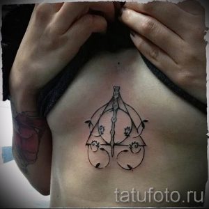 Фото тату тату дары смерти для статьи про значение рисунка татуировки - tatufoto.ru - 44