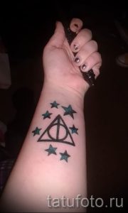 Фото тату тату дары смерти для статьи про значение рисунка татуировки - tatufoto.ru - 68