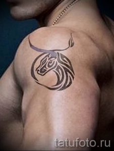 Фото тату телец для статьи про значение татуировки с рисунком телец - tatufoto.ru - 8