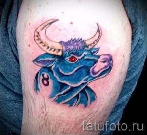 Фото тату телец для статьи про значение татуировки с рисунком телец - tatufoto.ru - 10