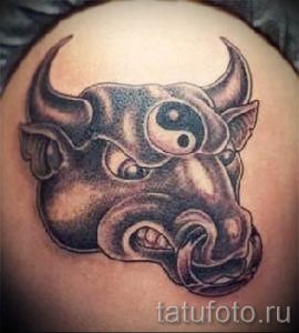 Фото тату телец для статьи про значение татуировки с рисунком телец - tatufoto.ru - 16