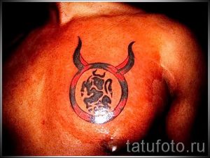 Фото тату телец для статьи про значение татуировки с рисунком телец - tatufoto.ru - 18