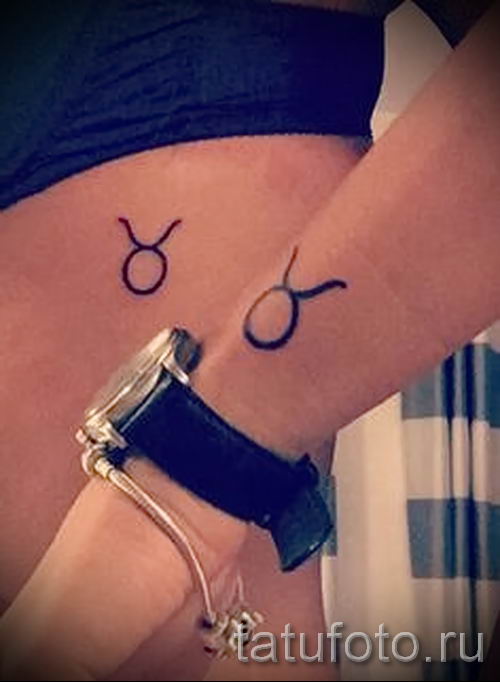 Фото тату телец для статьи про значение татуировки с рисунком телец - tatufoto.ru - 22