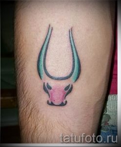 Фото тату телец для статьи про значение татуировки с рисунком телец - tatufoto.ru - 32