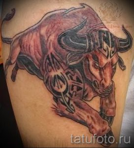 Фото тату телец для статьи про значение татуировки с рисунком телец - tatufoto.ru - 45