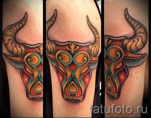 Фото тату телец для статьи про значение татуировки с рисунком телец - tatufoto.ru - 47