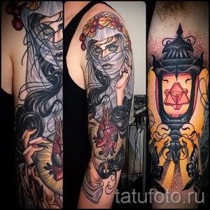 Фото тату фонарь для статьи про значение татуировки с фонарем - tatufoto.ru - 33