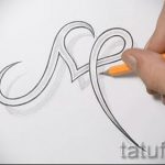 Эскиз тату буква для татуировки - вариант - tatufoto.ru - 62