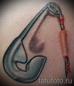 тату булавка фото для статьи про значение татуировки с булавкой - tatufoto.ru - 2