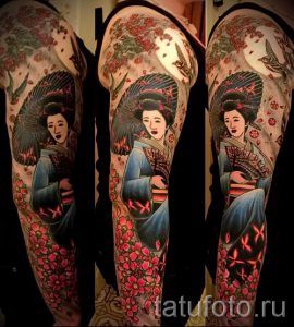 тату гейша фото для статьи про значение татуировки с гейшей - tatufoto.ru - 1