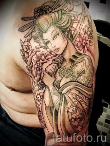 тату гейша фото для статьи про значение татуировки с гейшей - tatufoto.ru - 2