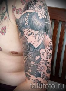 тату гейша фото для статьи про значение татуировки с гейшей - tatufoto.ru - 3