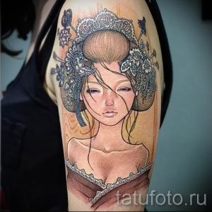 тату гейша фото для статьи про значение татуировки с гейшей - tatufoto.ru - 9