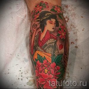 тату гейша фото для статьи про значение татуировки с гейшей - tatufoto.ru - 17