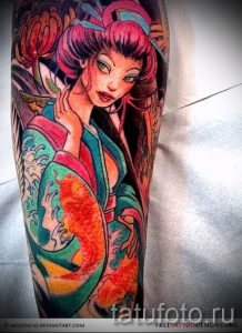 тату гейша фото для статьи про значение татуировки с гейшей - tatufoto.ru - 19