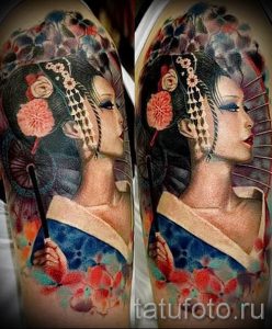 тату гейша фото для статьи про значение татуировки с гейшей - tatufoto.ru - 41