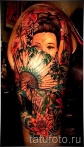 тату гейша фото для статьи про значение татуировки с гейшей - tatufoto.ru - 43