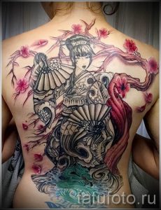 тату гейша фото для статьи про значение татуировки с гейшей - tatufoto.ru - 46