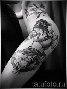 тату гейша фото для статьи про значение татуировки с гейшей - tatufoto.ru - 47