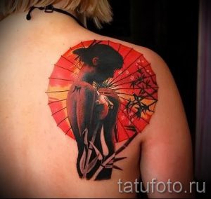 тату гейша фото для статьи про значение татуировки с гейшей - tatufoto.ru - 53