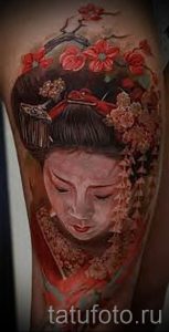 тату гейша фото для статьи про значение татуировки с гейшей - tatufoto.ru - 61