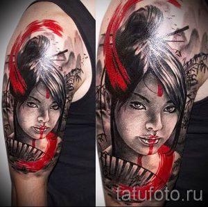 тату гейша фото для статьи про значение татуировки с гейшей - tatufoto.ru - 67