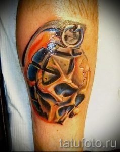 тату граната фото готовой татуировки для статьи про значение тату - tatufoto.ru 1