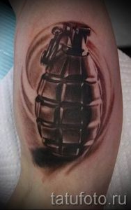 тату граната фото готовой татуировки для статьи про значение тату - tatufoto.ru 8