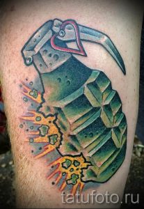 тату граната фото готовой татуировки для статьи про значение тату - tatufoto.ru 9