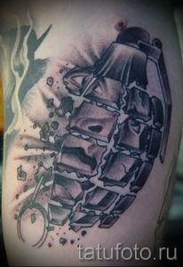 тату граната фото готовой татуировки для статьи про значение тату - tatufoto.ru 11