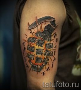тату граната фото готовой татуировки для статьи про значение тату - tatufoto.ru 14