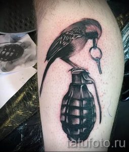 тату граната фото готовой татуировки для статьи про значение тату - tatufoto.ru 16