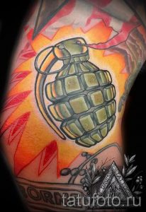 тату граната фото готовой татуировки для статьи про значение тату - tatufoto.ru 23
