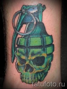 тату граната фото готовой татуировки для статьи про значение тату - tatufoto.ru 24