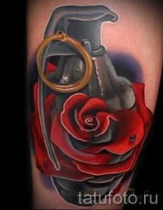 тату граната фото готовой татуировки для статьи про значение тату - tatufoto.ru 25