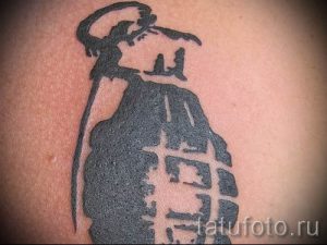 тату граната фото готовой татуировки для статьи про значение тату - tatufoto.ru 26